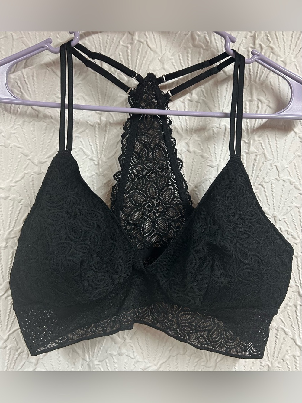 Aerie Lace Racerback Bralette - Black